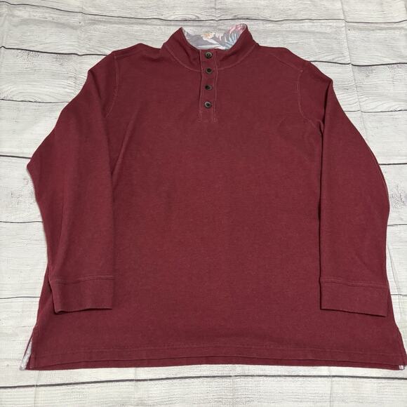 Tommy Bahama Mens Size 3XLT Flip Coast Long Sleeve Mock Neck Pullover - Picture 1 of 9
